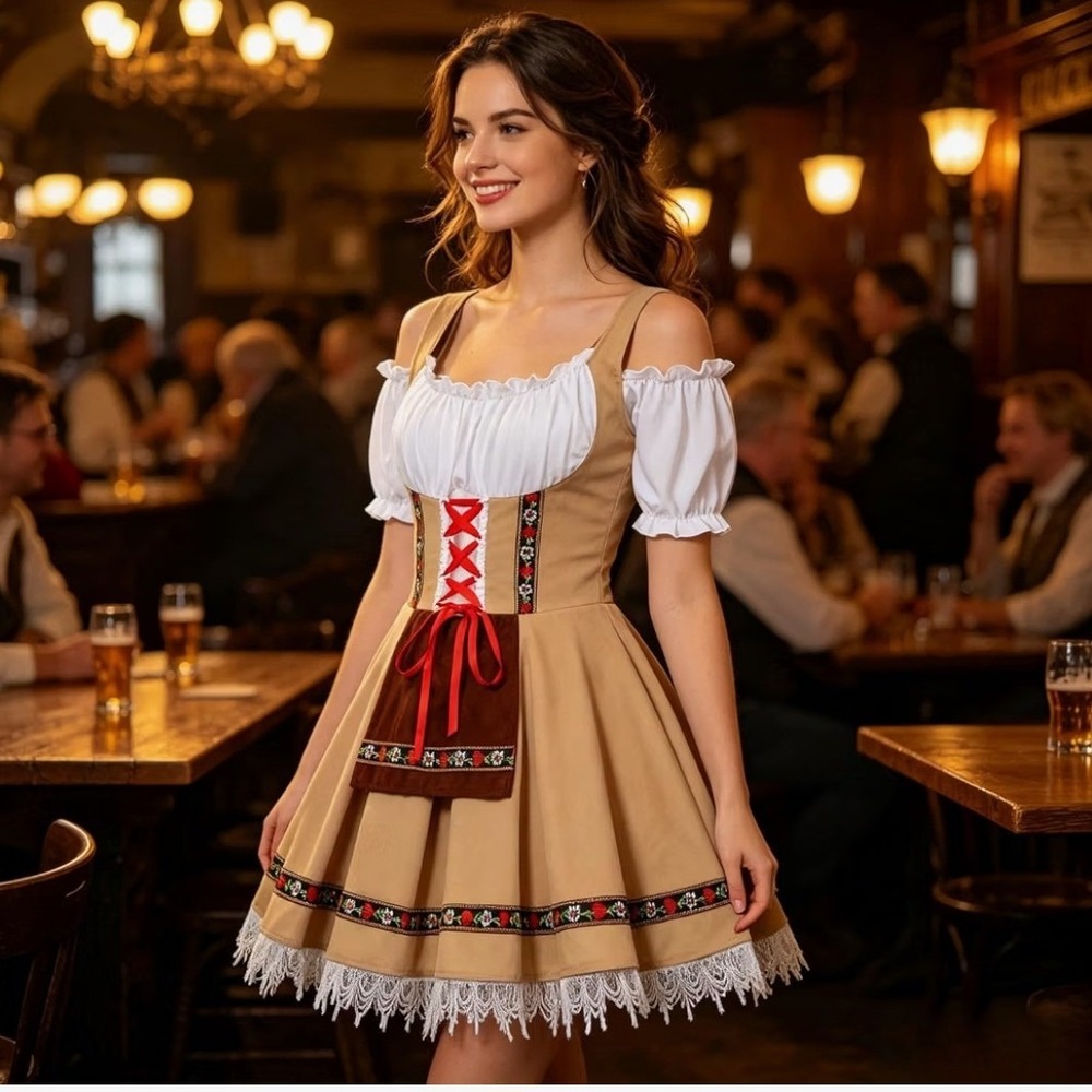 Nwt Oktoberfest Costume Bavarian Dress for Halloween cosplay dirndl sz Med